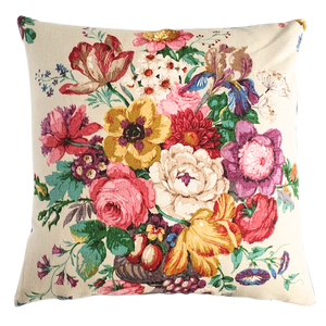 Vintage Floral Cushion Cover In Pink And Purple Vintage Floral Sanderson
