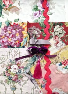 Vintage Floral Fabric Craft Bundle Box - A -