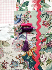 Vintage Floral Fabric Craft Bundle Box - B -