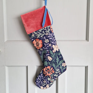 William Morris Christmas Stocking  - ComptonEbony/Poppy