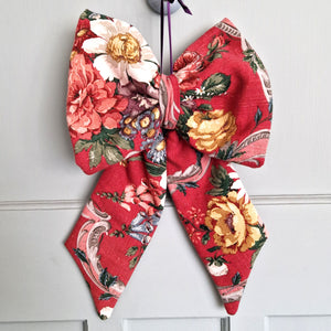 Large Fabric Bow -  Vintage Sanderson 'Bovney' Florals