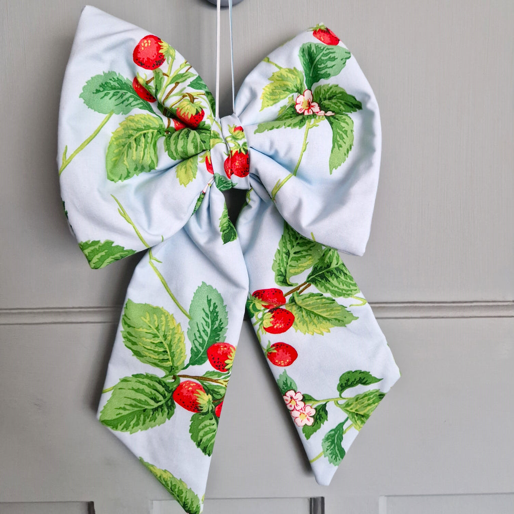 Large Fabric Bow -  Sanderson Summer Strawberry