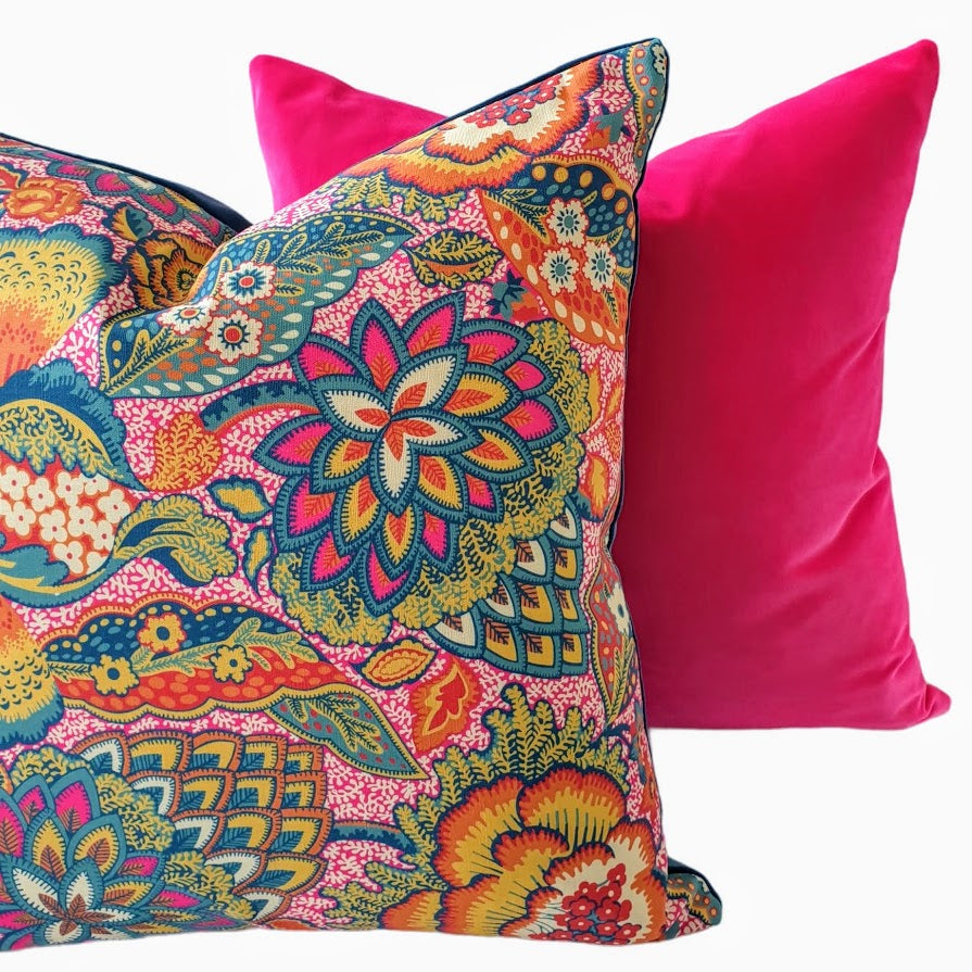 Liberty London Cushion In  Nesfield 'Patricia'  Pink Design