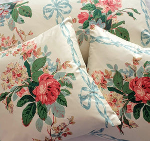 Cushion Cover In Jean Monro 'Geraldine' Fine Glazed Chintz  - 16 inch