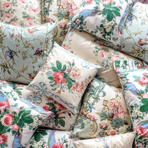 designer glazed chintz cushions from Phillips And Cheers