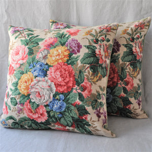 Vintage Fabric Cushion In Stunning Sanderson Florals