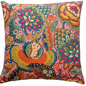 Liberty London Cushion Cover In  Nesfield 'Patricia'  Pink Design